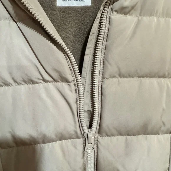 Zara Beige Hooded Puffer Coat - Picture 4 of 17